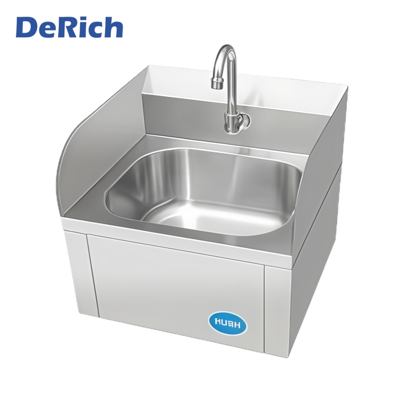 Derich New Arrival Wall Mounted European Style Stainless Steel Wash Hand Basin Sink for Hotels
