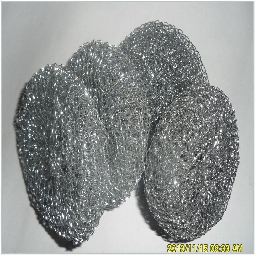 Металлическая сетчатая мочалка для чистки кастрюль