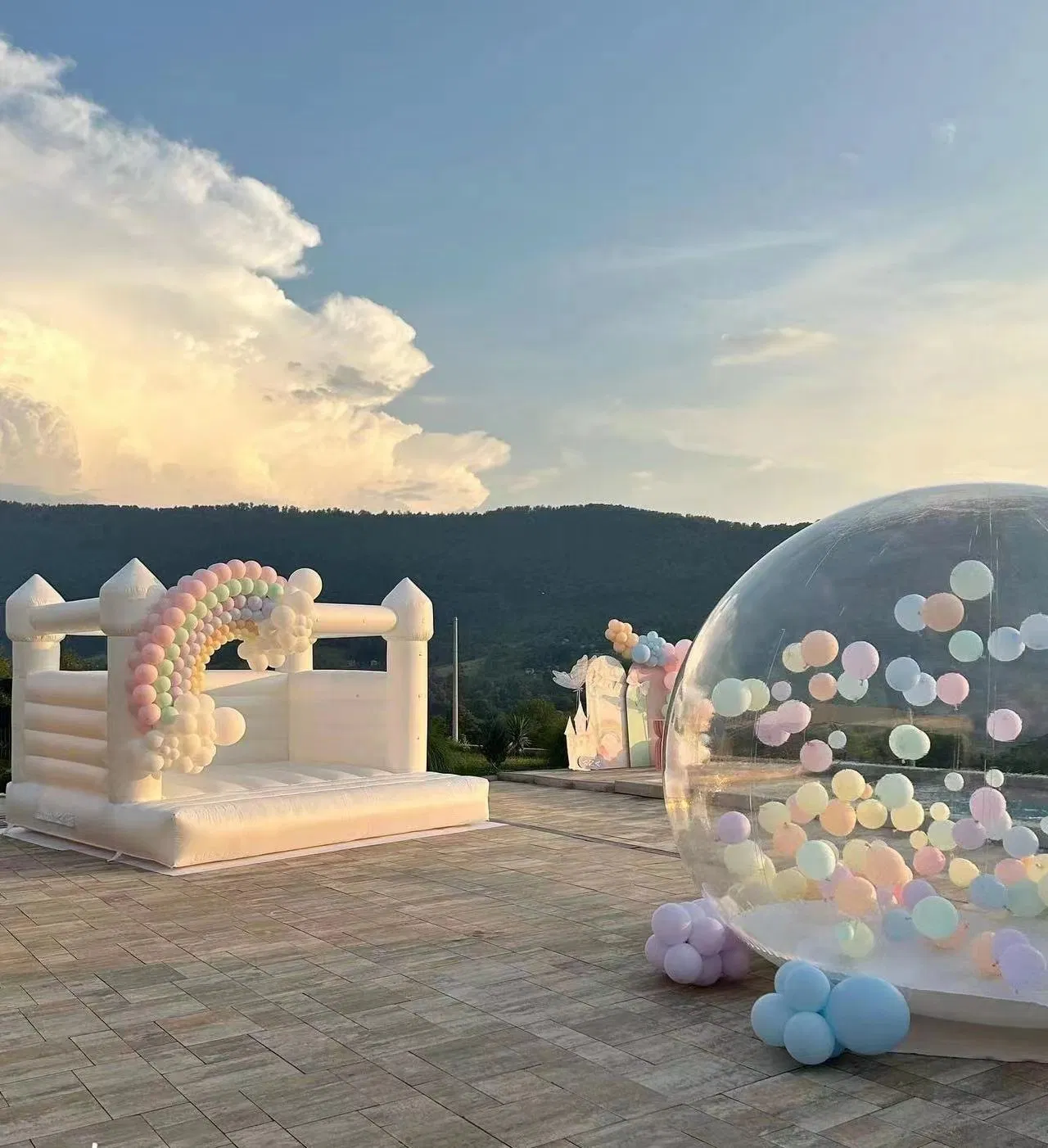 5m Kids Party Fun House Giant Clear Inflatable Crystal Igloo Dome Balloons Bubble Tent Transparent Inflatable Bubble House