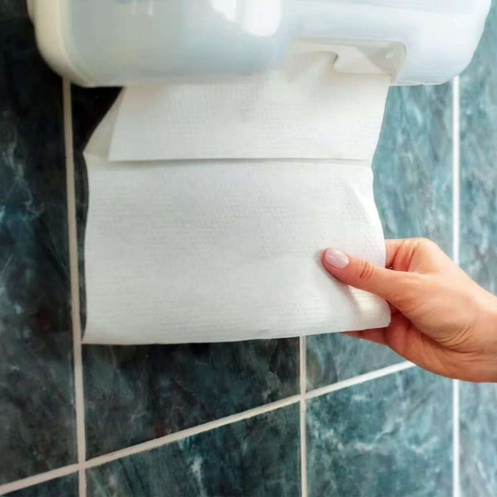 Mshinepaper Customizable 1-2ply Disposable Bathroom Hand Towel Soft Jumbo Roll in White Brown Singlefold Paper Hand Towel