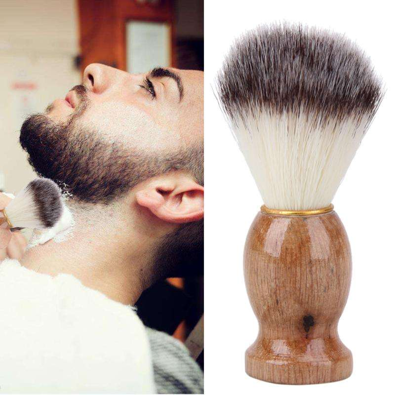 Mens Shaving Beard Brush Badger Hair Shaving Wooden Handle Facial Cleansing Utensils High Quality Professional Salon Tools Safety Razor Brush