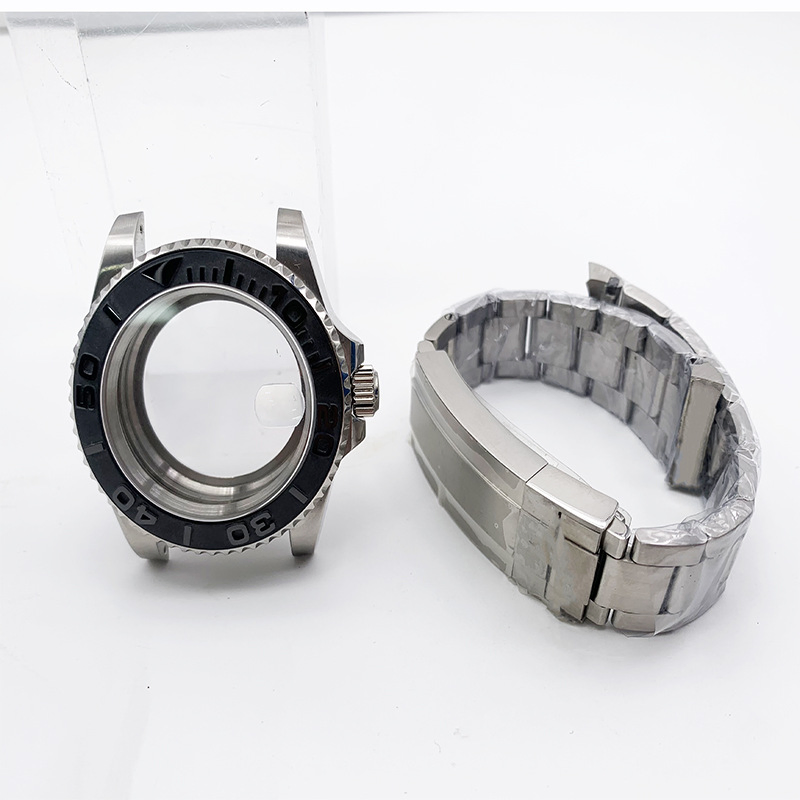 High Quality China Factory 40mm Watch Case Parts Sapphire Glass Diver Automatic Calendar Luxury Men Mechanical Watch