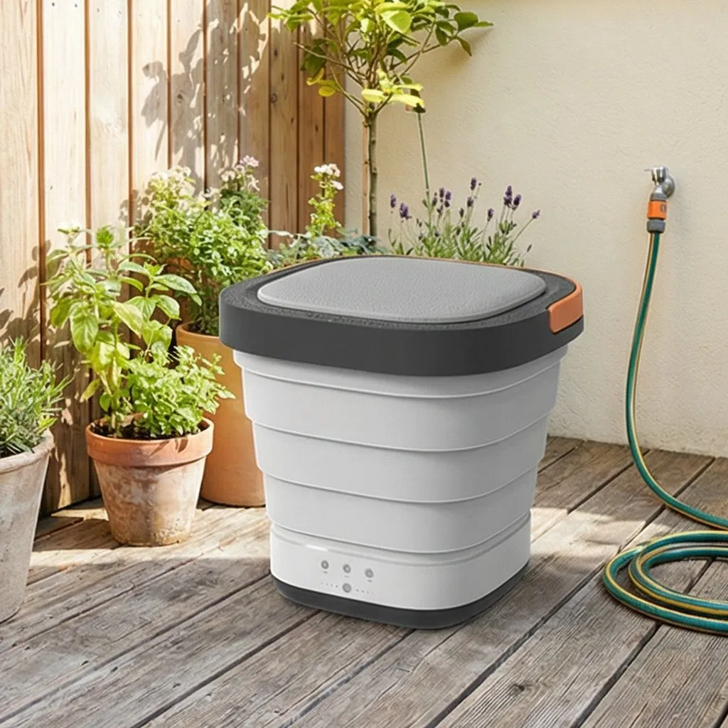 Home Bathroom Travel Ultrasonic Single Tub Mini Portable Underwear Socks Folding Bucket Other Washing Machine
