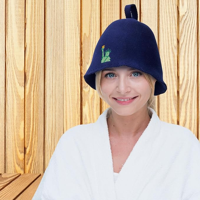 Sauna Hat, Handmade Wool Cap for Sauna to Protect Hair, Stay in Sauna Longer, Enhance Sauna Benefits, Regulate Temperature. Gift for Sauna Users, Sauna Accessor