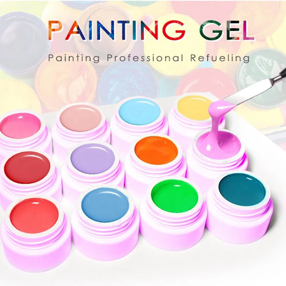 Neissry Painting Gel Polish Palette Set Nail Art Thick Pat Ombre Gel Paint Used for Gradient Nail Stamping Pattern