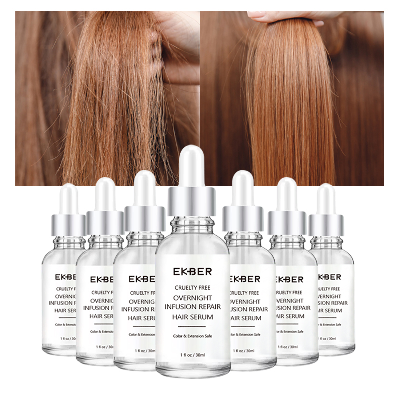Private Label Best Factory Overnight Repairing Hair Thicker Growth Oil Serum 30ml