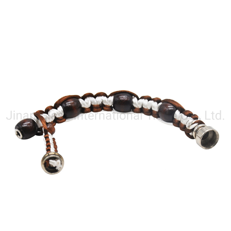 Portable Metal Bead Bracelet Smoking Pipe Jamaica Rasta Wristband Pipes Knot Rope Smoking Accessories