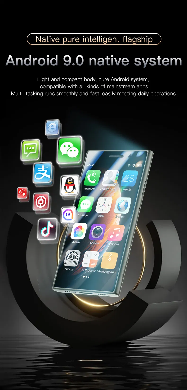 China Factory Wholesale Good Price Mini Portable Smart Mobile Phone Online Store Best Selling with Phone Calling 4G Listen to Music