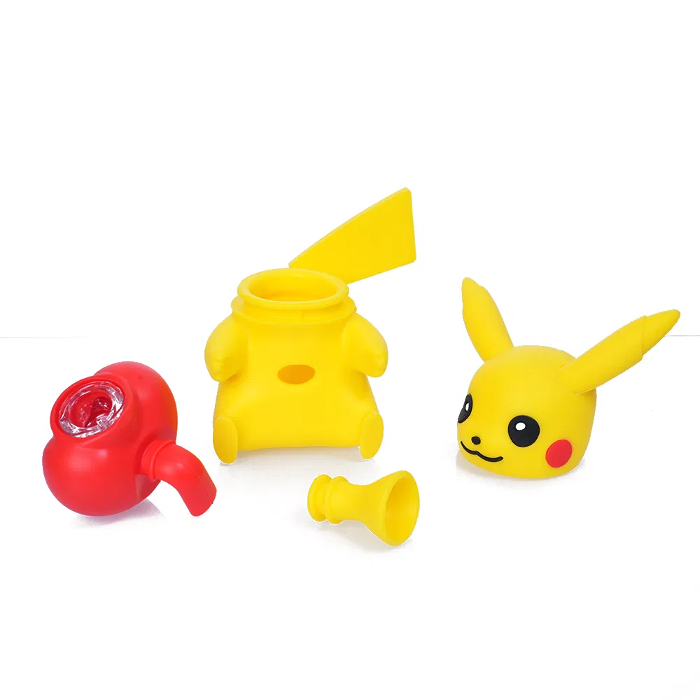 Pokemon Waterpipe Pikachu Silicone Handpipe with Heart Bowl