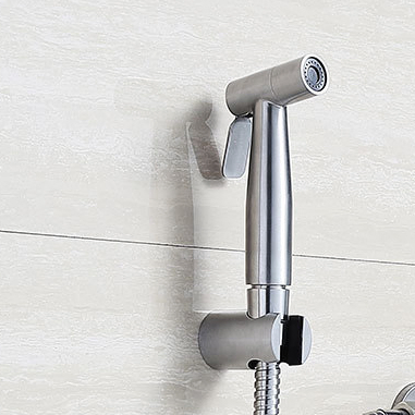 Cold Stainless Steel 304 Shower Faucets Wall Mounted Hand Held Bidet Spray Gun Chrome Color Bathroom Accessories Toilet Wc Spray Gun