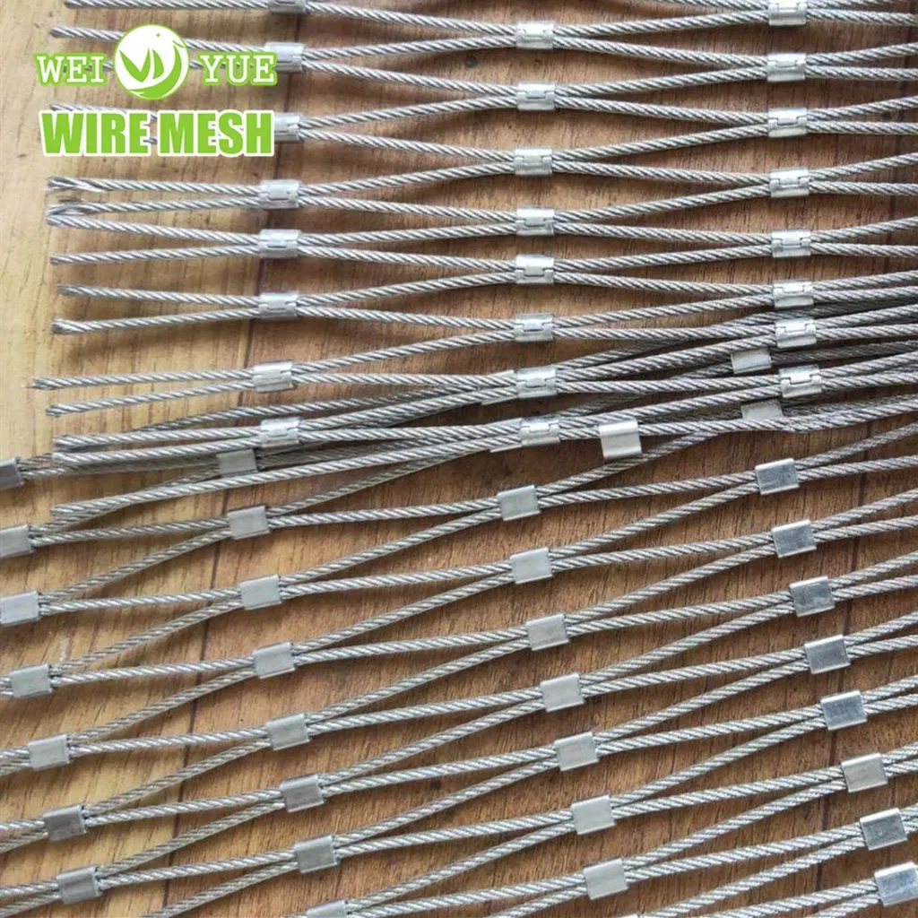 Stainless Steel Rope Decoration Cable Mesh for Zoo Aviary Netting Wall Curtain