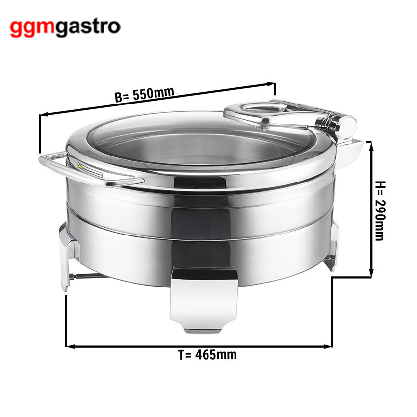 Restaurant Chafing Dish Round Food Warmer with Lid Chaffing Dish Buffet Food Warmer
