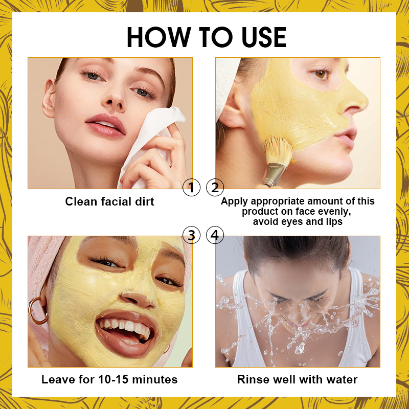 Deep Cleaning Anti-Acne for Turmeric Clay Face Mask Women with Sensitive Skin
