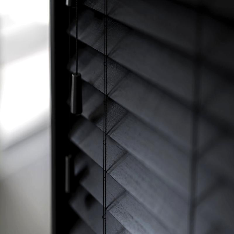 Hot Selling Grey Color Faux Wood Blinds 50mm PVC Window Shading