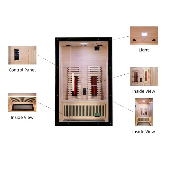 Инфракрасная сауна для 2 человек с подсветкой