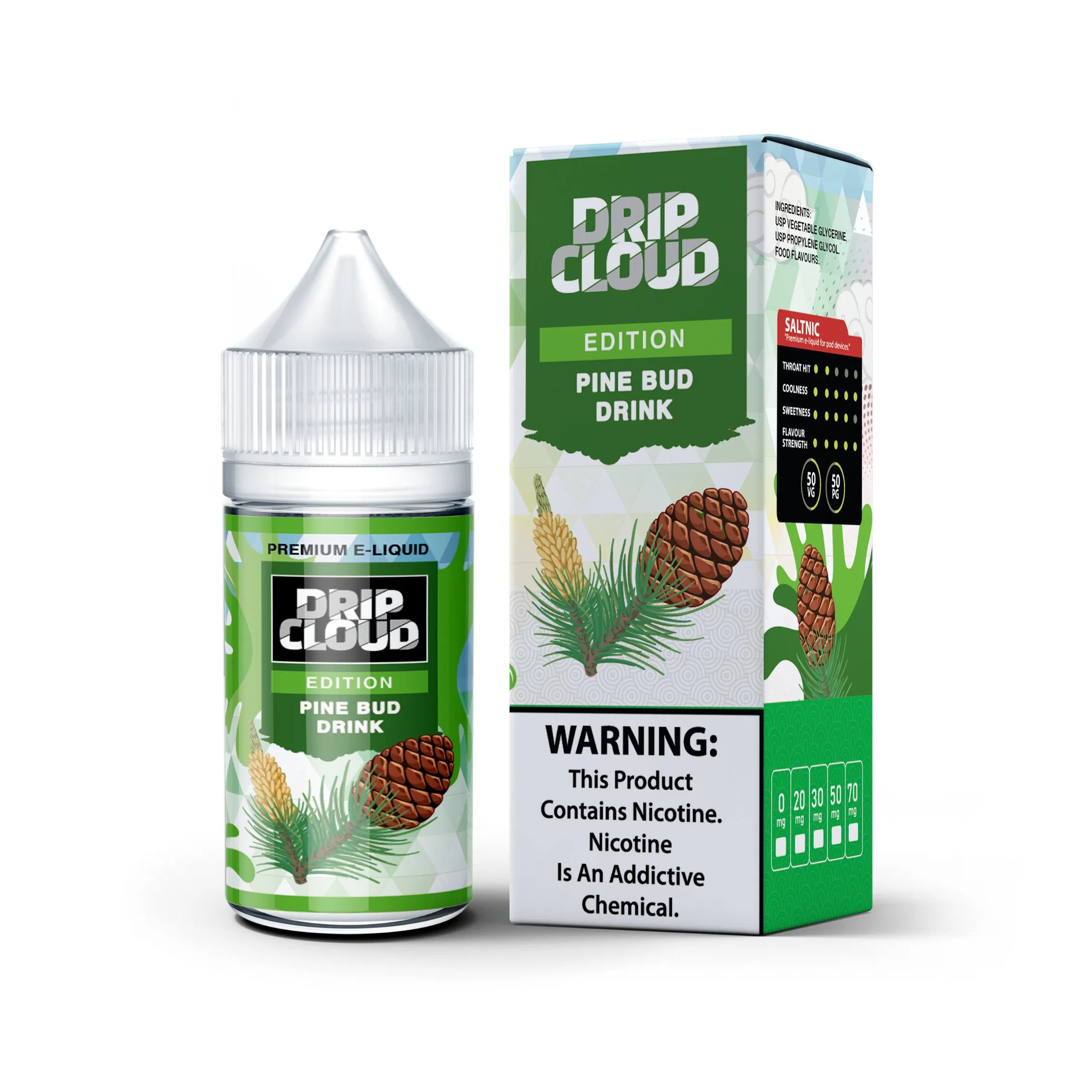 Electronic Cigarette Refill Liquid with Single Individual Blister Box Package Bakery Berry Fruit Cereal Citrus Fruit Creamy Custard Dessert Drink Menthol & Mint