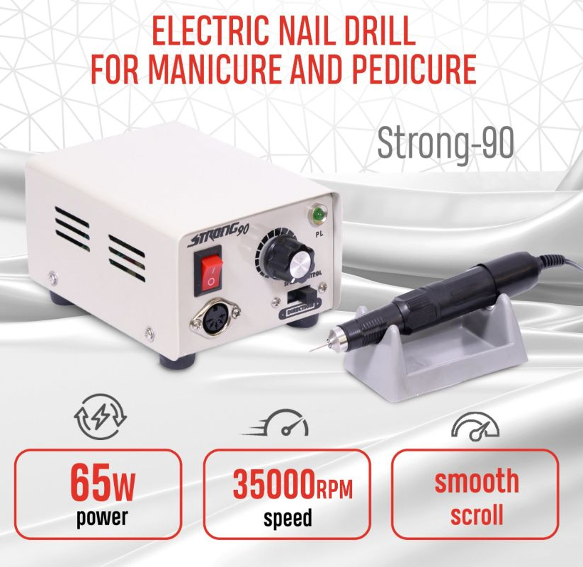 Korea Original Replace Strong 90 65W 35000rpm Electric Nail Art Drill Machine