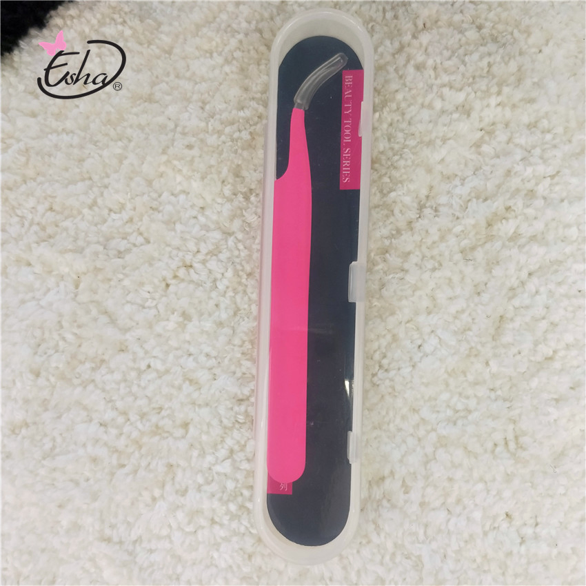 OEM Custom Thick Stainless Steel Eyelash Eyebrow Tweezers Pointed Precision Electronic Grafting Tweezers