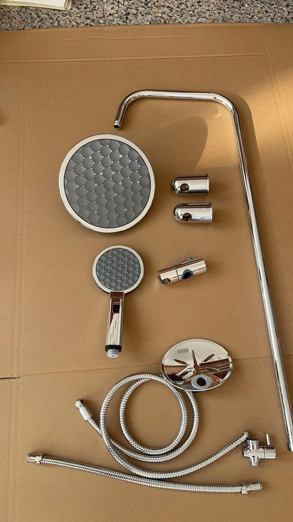 Modern Black Plastic Shower Set with Vintage Rainfall Showerhead