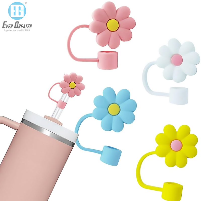Custom Tumbler Cup Accessories Straw Stopper Silicone Spill Proof Topper Lid Cover