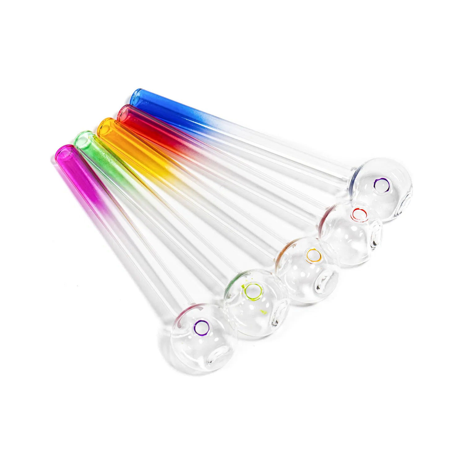 High Quality 6 Inch Heat Resistant Oil Burner Colors Handle Glass Water Smoking Pipe