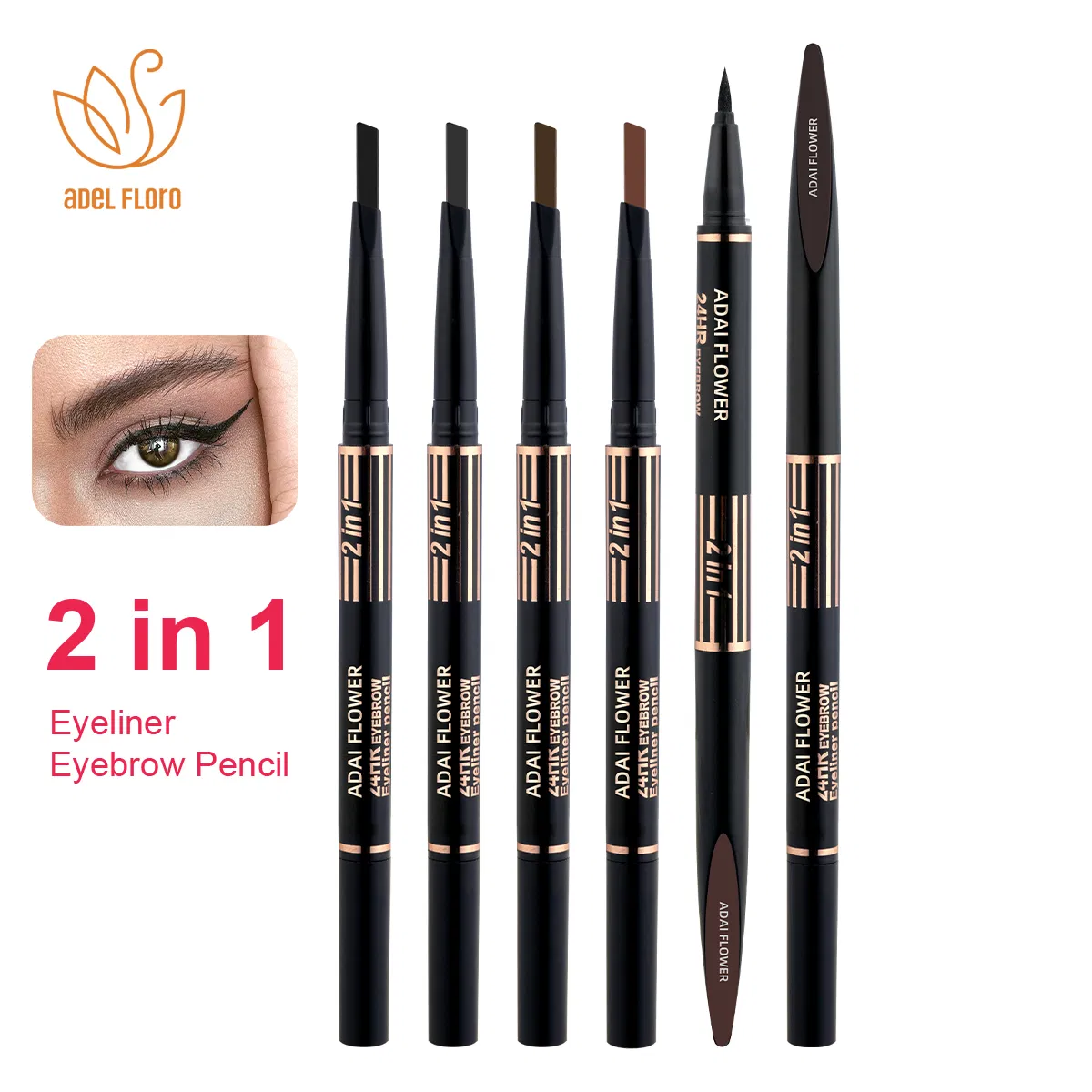 Best Waterproof Smudge Proof Long Lasting Grey Black Eyebrow Pencil Liquid Eyeliner