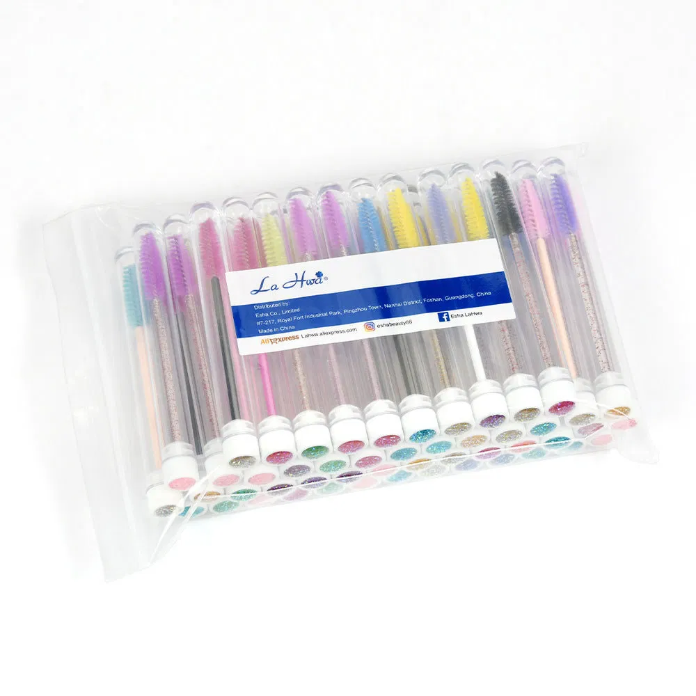 Wholesale Plastic Wand Tube Eye Lashes Mascara Makeup Brush Eyelash Cleansing Lash Extension Brush