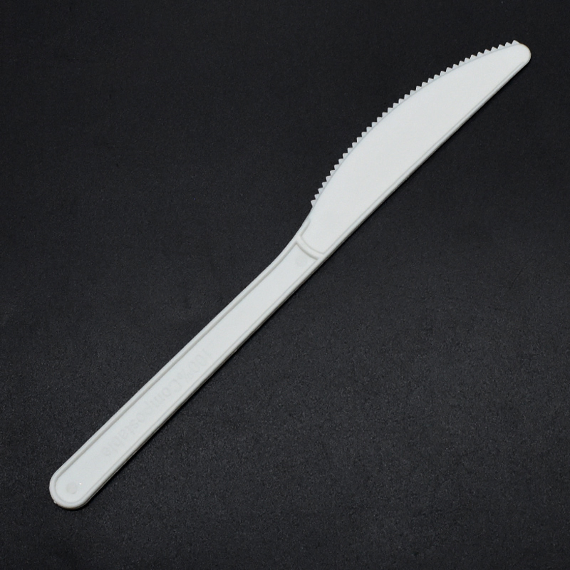 Custom Biodegradable Knife Compostable PLA Fork Polylactic Acid Spoon