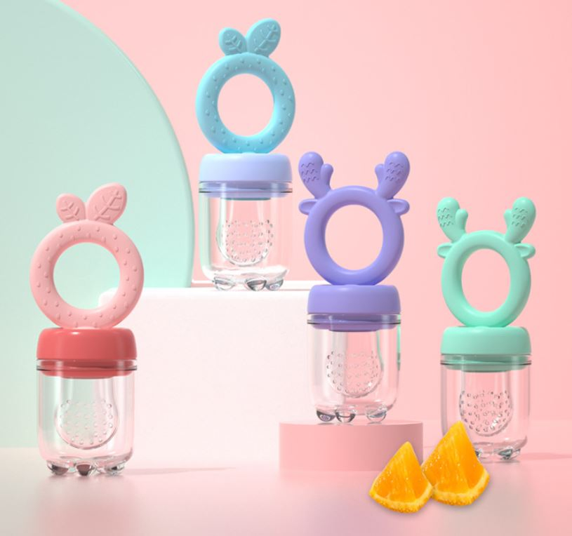 Silicone Baby Pacifier Infant Nipple Soother Baby Fruits Feeding Pacifier Feeder