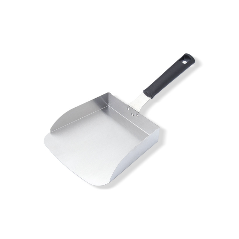 Popular Stainless Steel Steak Fries Snack Transfer Spatula Barbecue Teppanyaki Tool