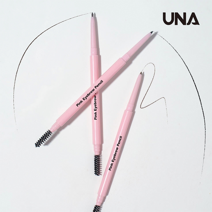 Private Label Dual-Ended Waterproof Super Thin Eye Brow Pencil with Brush High Quality 3-Color Pink Slim Eyebrow Pencil