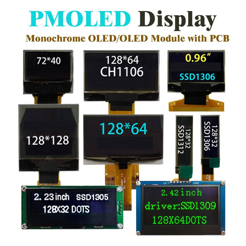 OLED дисплей 0.91 дюйма, 128x32 пикселя, интерфейс I2C
