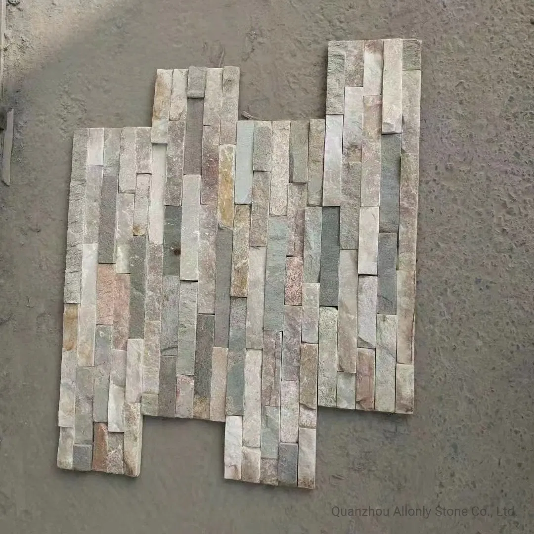 Mix Color Natural Stone Slate Wall Cladding for Exterior