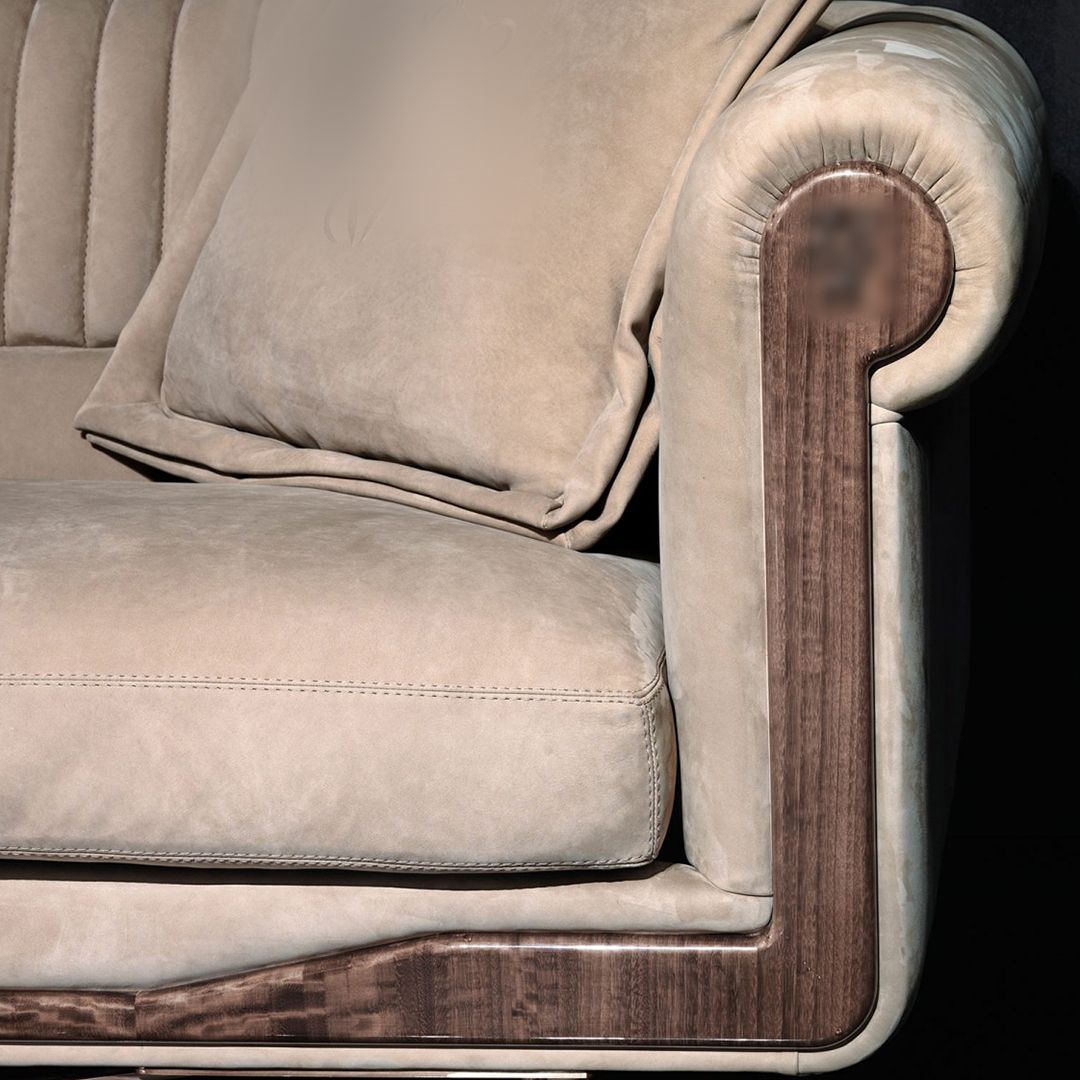 Диван деревянный 3-местный тканевый модульный для гостиной