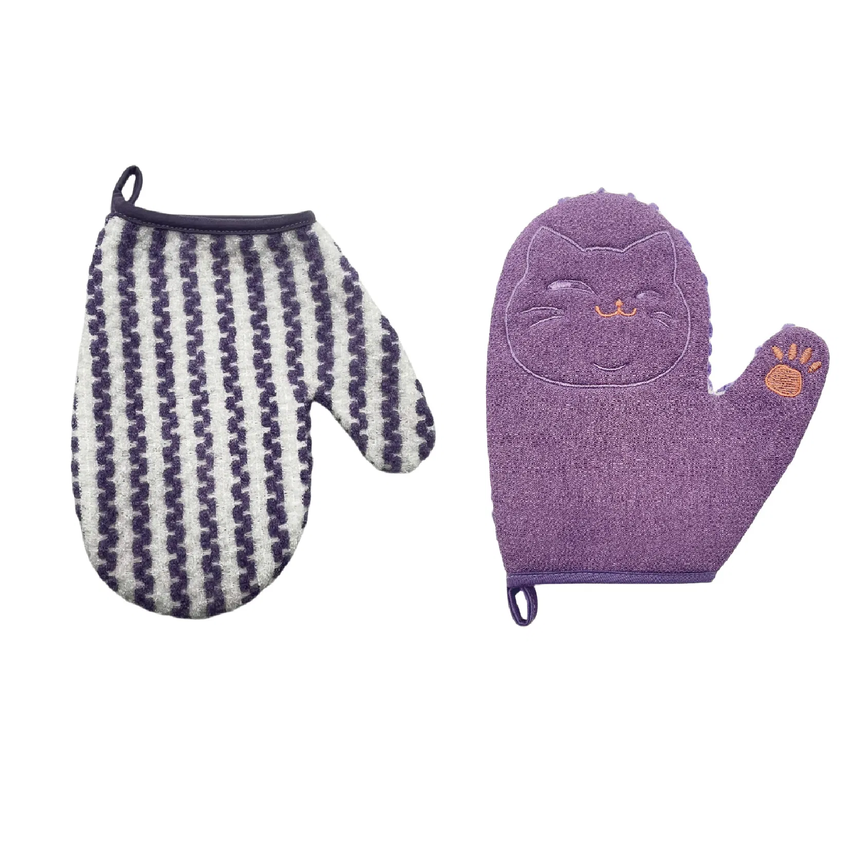 Double Sided Exfoliating Gloves Body Scrubber Scrubbing