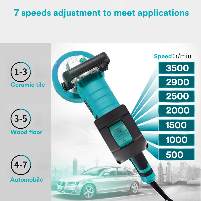 Populus New Arrival Industrial Quality Car Polisher Power Tools 1500W/11000rpm 180mm Electric Polisher for Nigerian Market