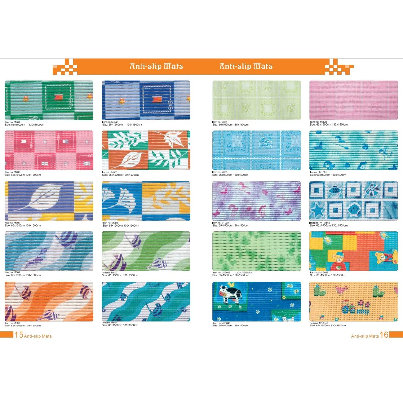 Modern Style Printed PVC Anti Slip Place Mat