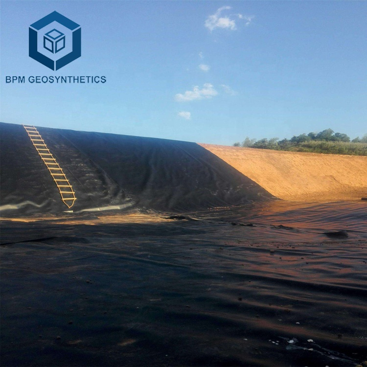 High Density Polyethylene Roll Impermeable Geomembrane HDPE Pond Liner 1.5mm for Mining Project in Uganda