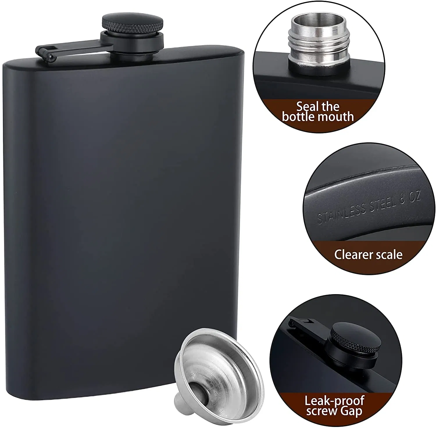 Metal Blank Sublimation Silver 8oz Stainless Steel Hip Flask Bottles for Oban Octomore Old Angus Old Crow