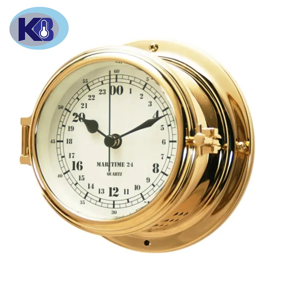 Elegant Nautical Quartz Wall Clock with Arabic Numbers