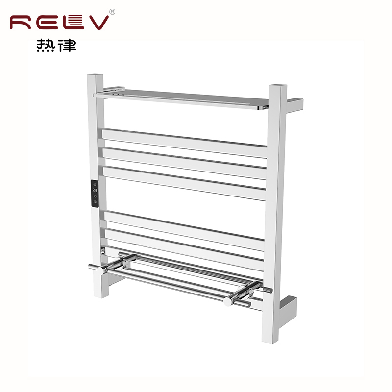 Wall Mounted Electric Heated Towel Rack with Support Bracket