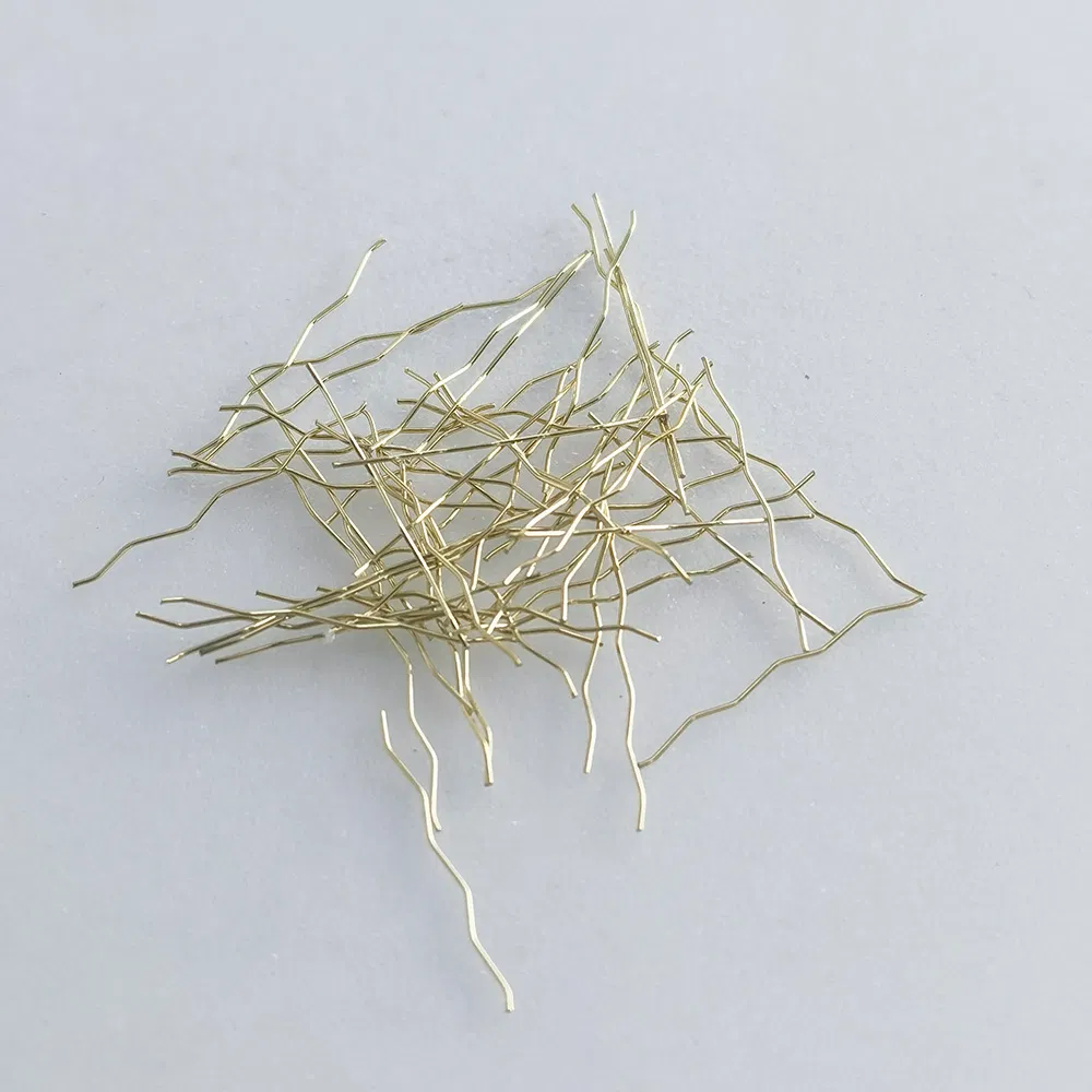 Copper-Plated Wave Steel Fiber for Concrete Reinforcement, Corrosion Resistant High Toughness