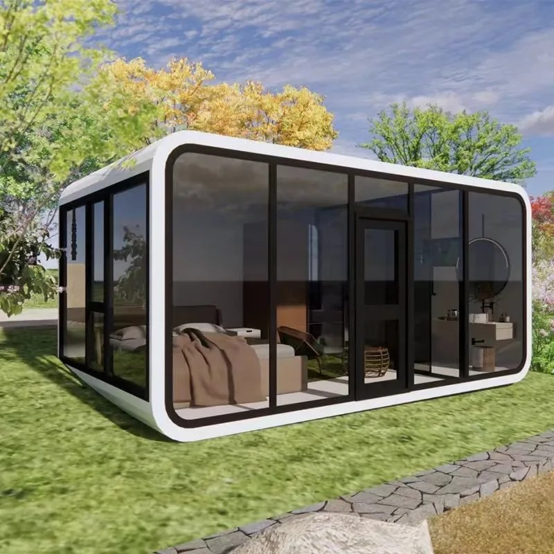 China Professional Supplier Prefab Modular Detachable Portable Mobile 20FT 30FT 40FT Apple Cabin House for Yoga Studio Gym Pod Fitness Exercise Space House