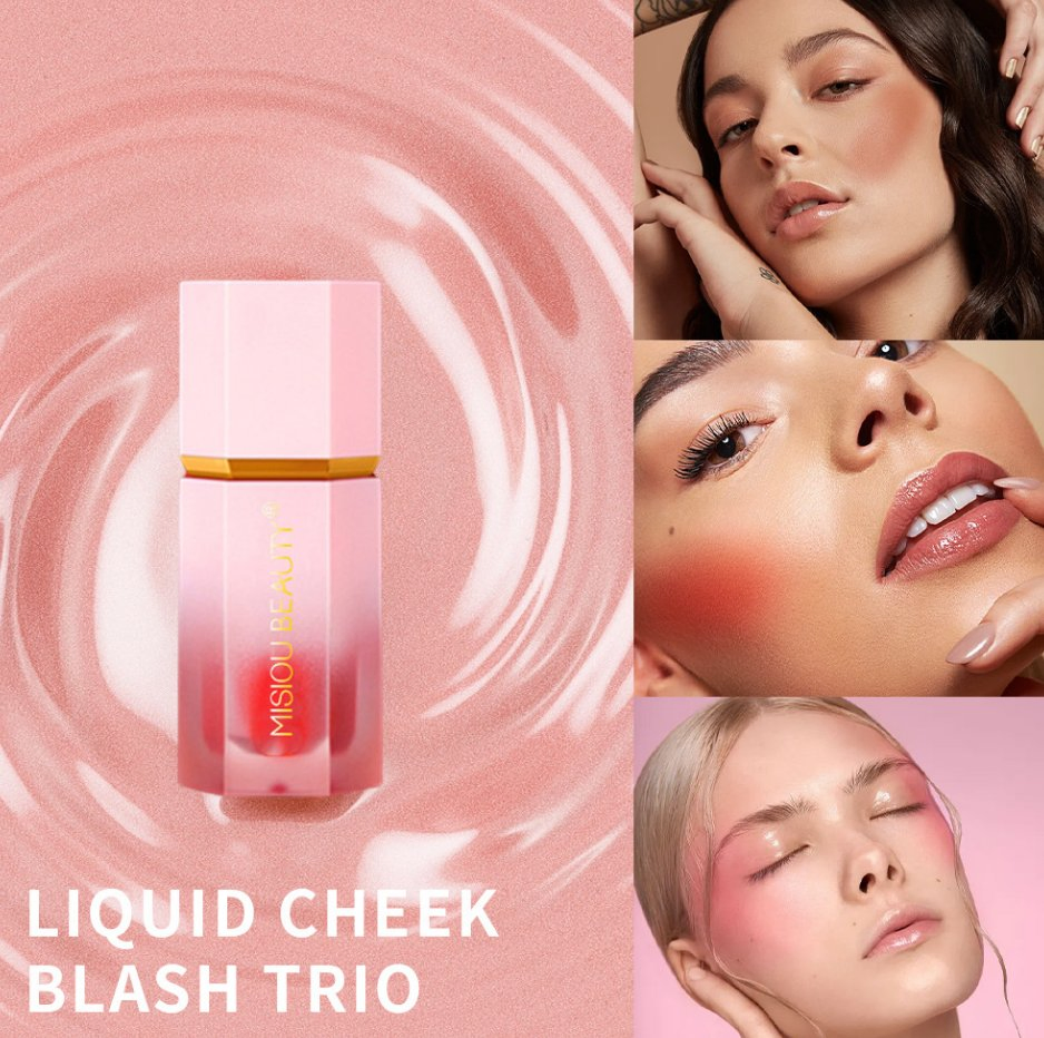 Online Wholesale in Stock High Pigment Liquid Blush Long Lasting Waterproof Hot Selling 6 Colors Cheek Color Liquid Blusher
