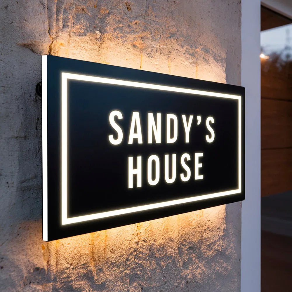 Manufacturer Light up Metal LED House Number Sign Outdoor Backlit Hotel Room Door Plate Home Signhouse Numbers Hotel Room Numbe