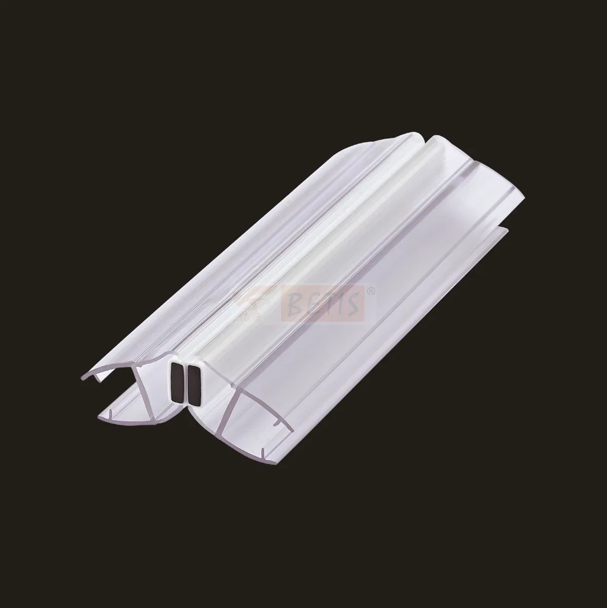 Bathroom Shower Glass Door Accessories Fittings Jamb 135 Degree Acrylic PVC Ultra-Clear Magnetic Seal