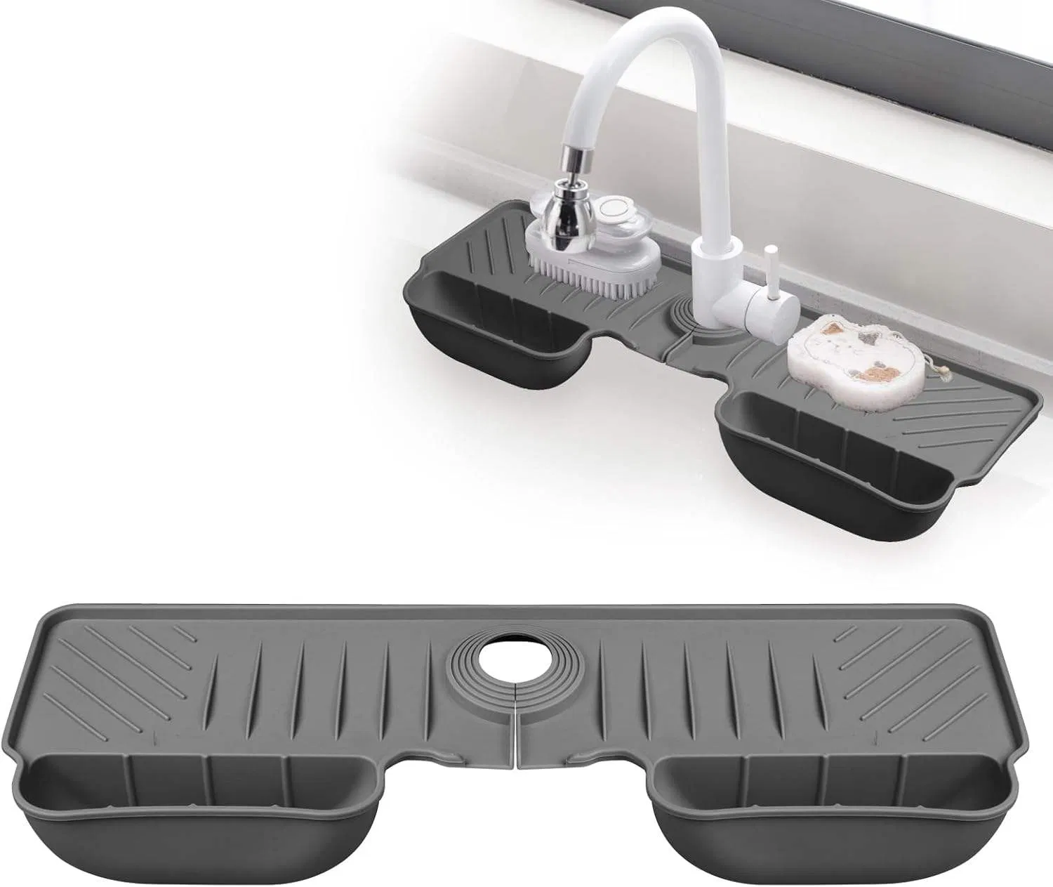 Silicon Faucet Sink Clear Water Catcher Protector Mat