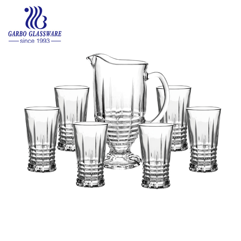 High Quality Classic 7PCS Glass Water Jug Set with 6 Tumblers