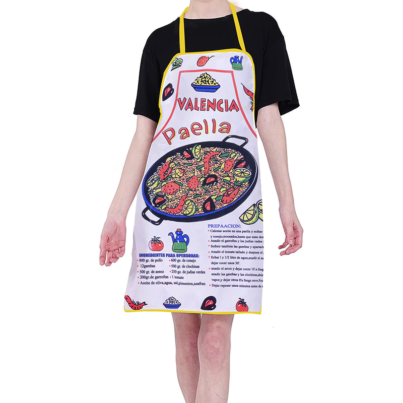 Printed Apron, Kitchen Apron, Oil-Proof, Stain-Proof, Water-Proof and Wear-Resistant, Home Apron, Work Clothes