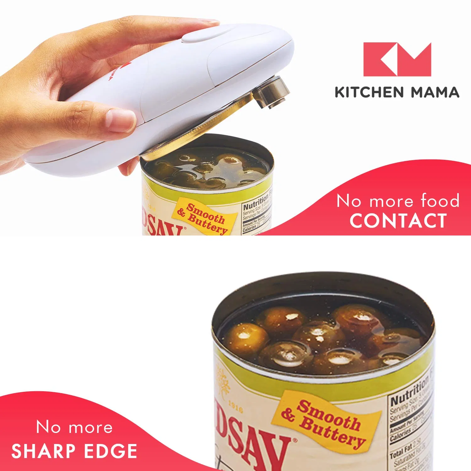 Automatic Electric Can Opener Hands Free Battery Operated Can and Jar Opener